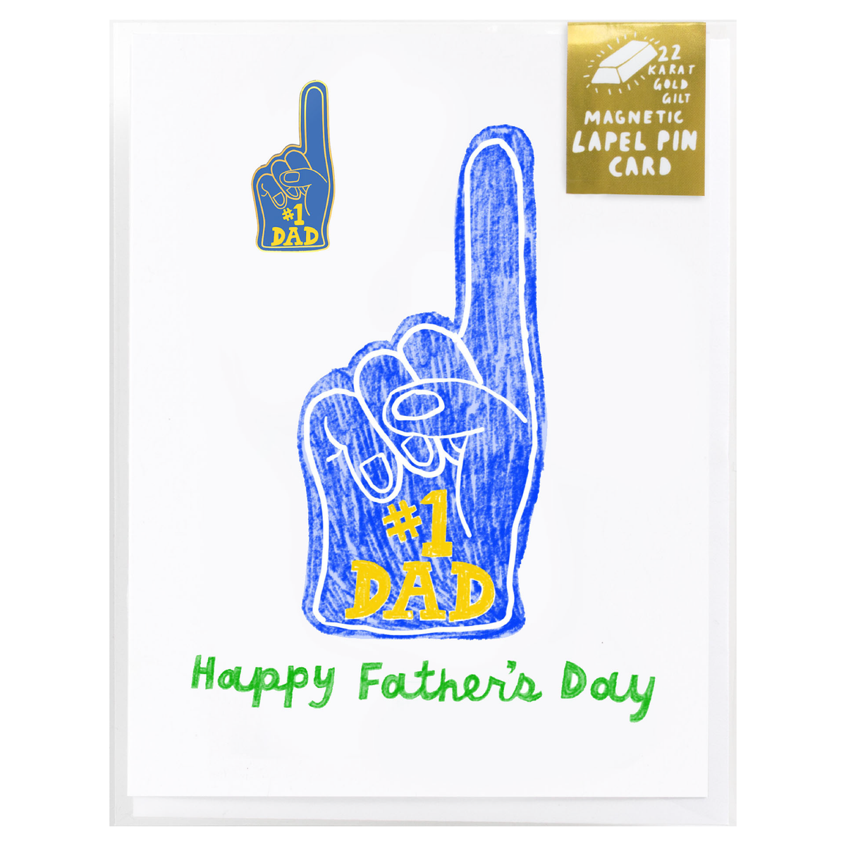 #1 Dad Happy Father&#39;s Day - Lapel Pin Card
