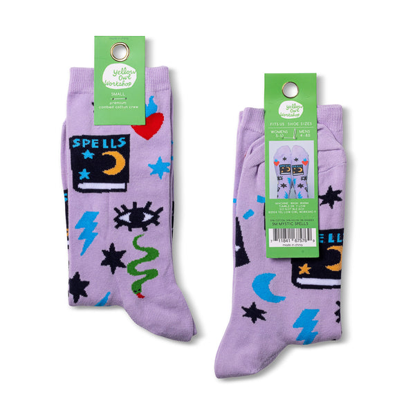 Witchy Mystic Socks | Spooky Crew Socks for Witches and Mystics