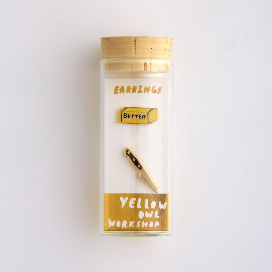 Butter &amp; Knife Earrings - Yellow Owl Workshop