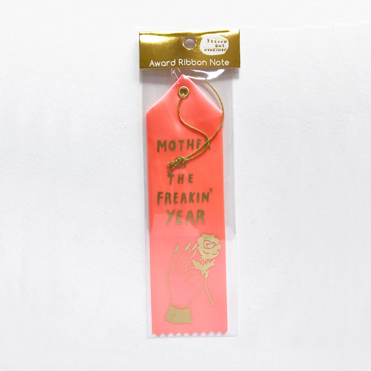 Mother of the Freakin&#39; Year - Award Ribbon Card - Yellow Owl Workshop