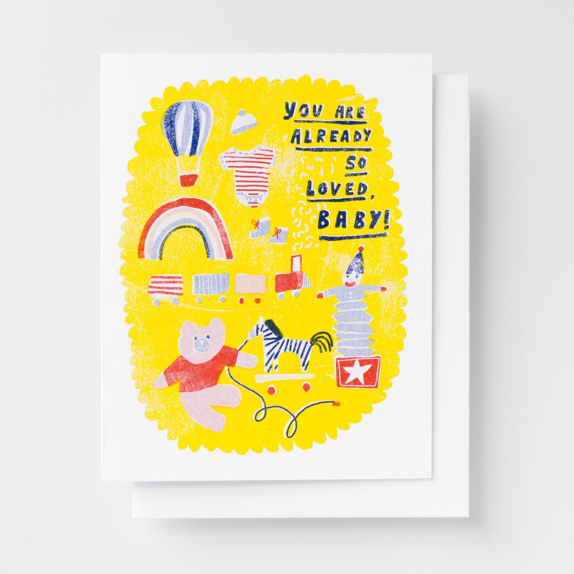 So Loved, Baby - Risograph Card - Yellow Owl Workshop