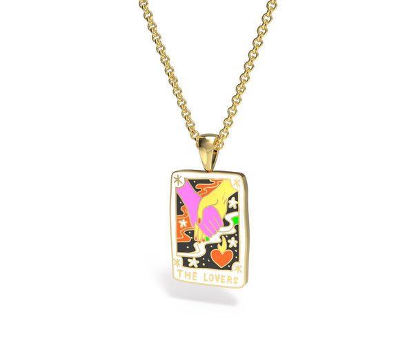 Tarot Lovers Pendant - Yellow Owl Workshop