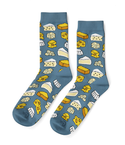 Cheese Crew Socks - Large