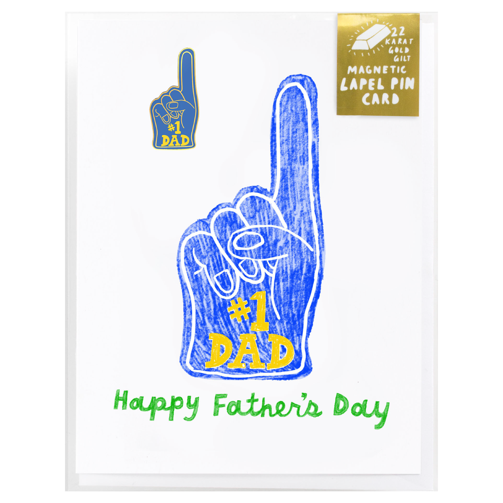 #1 Dad Happy Father's Day - Lapel Pin Card