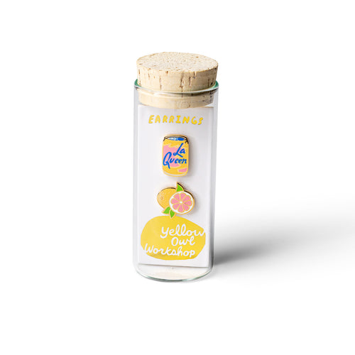 La Queen and Grapefruit Earrings