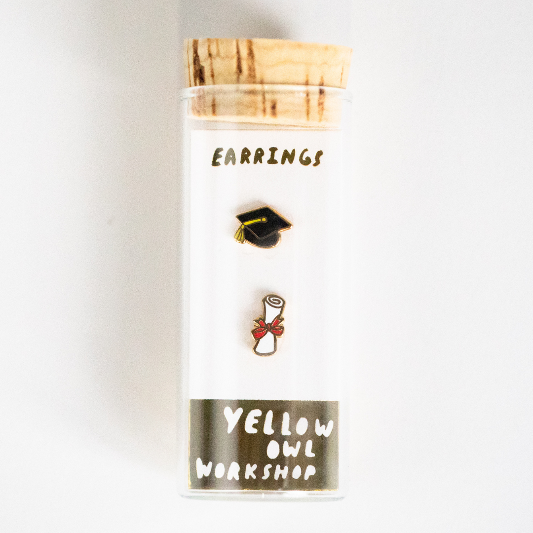Grad Diploma Earrings