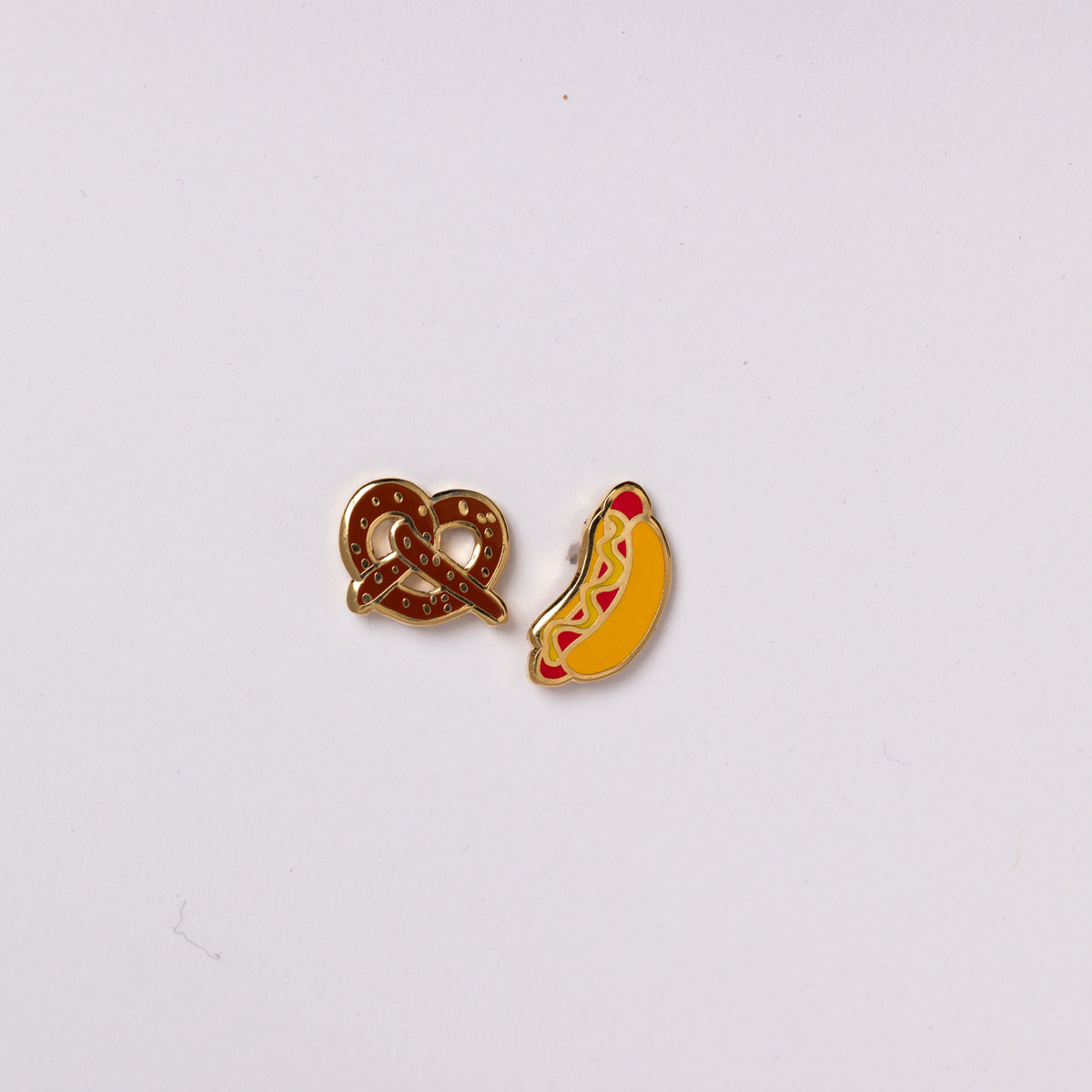 Hot Dog &amp; Pretzel Earrings