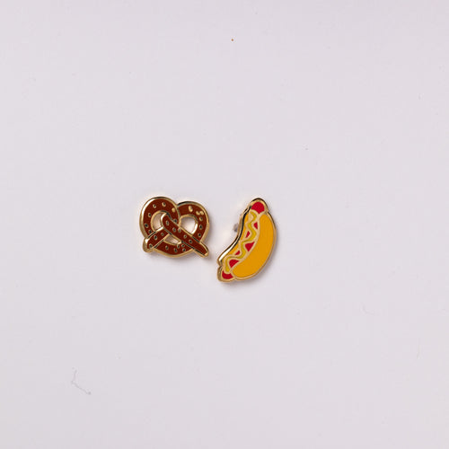 Hot Dog & Pretzel Earrings