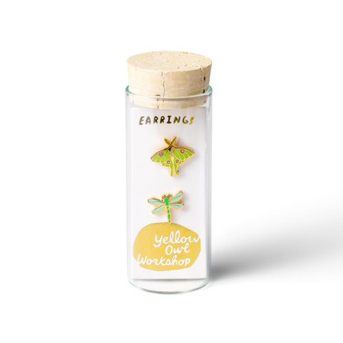 Luna Moth & Dragonfly Earrings