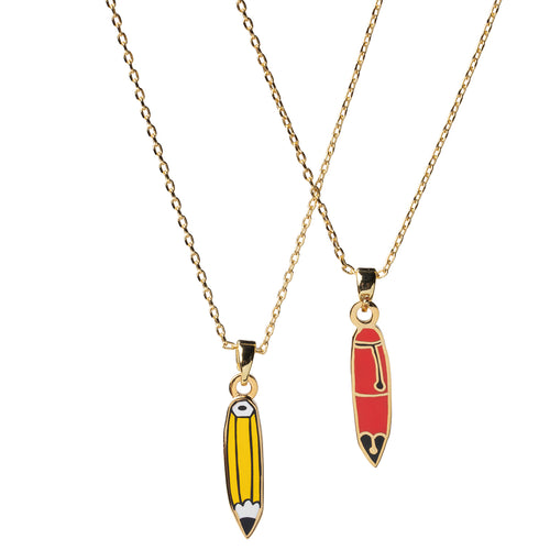 Pen & Pencil - Double Sided Pendant