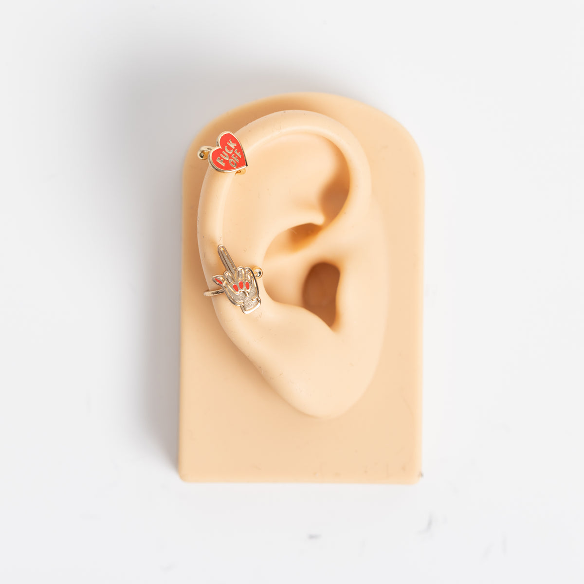 F*ck Off &amp; Middle Finger Ear Cuffs