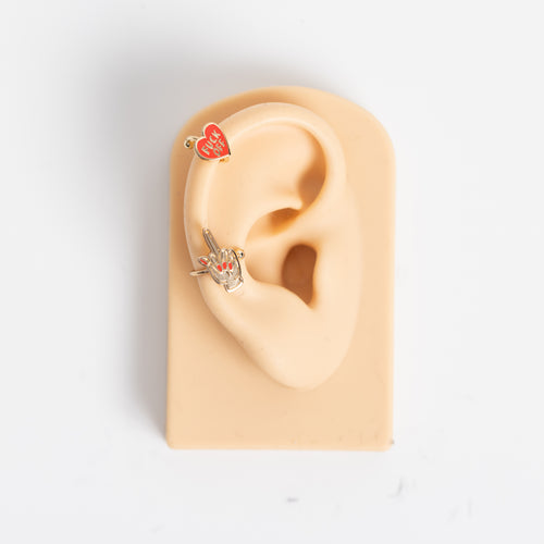 F*ck Off & Middle Finger Ear Cuffs