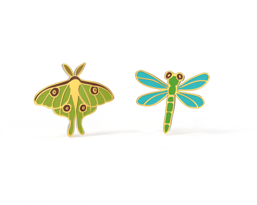 Luna Moth & Dragonfly Earrings