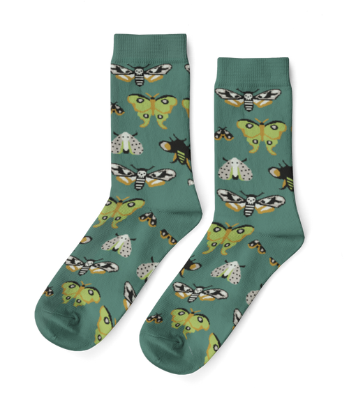 Moths Crew Socks - Small