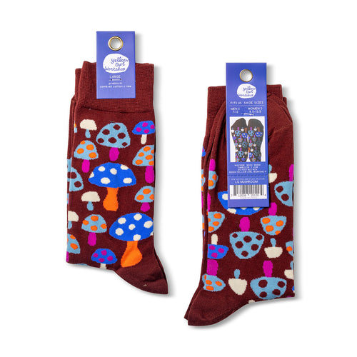 Mushroom Crew Socks - Large