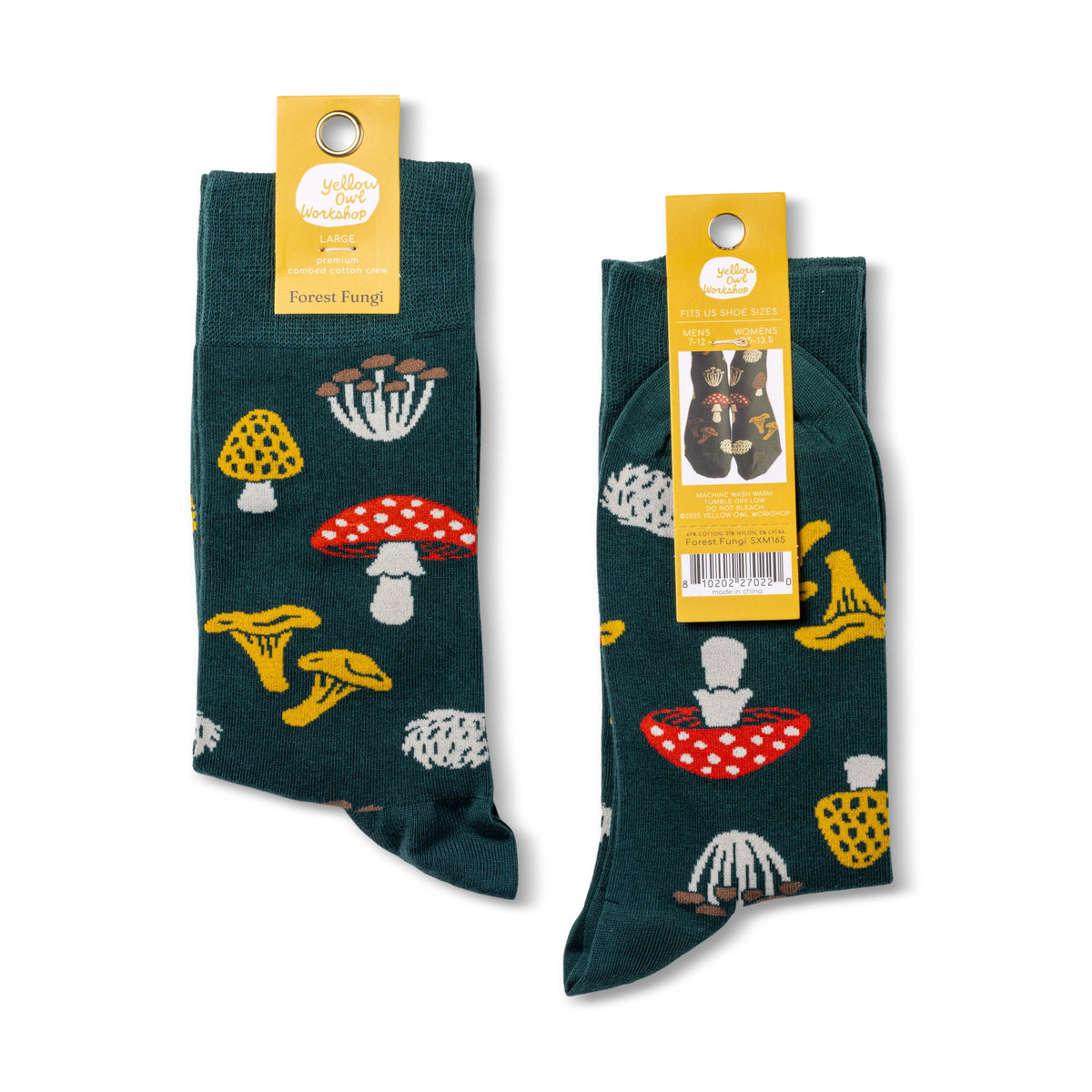 Forest Fungi Crew Socks - Large