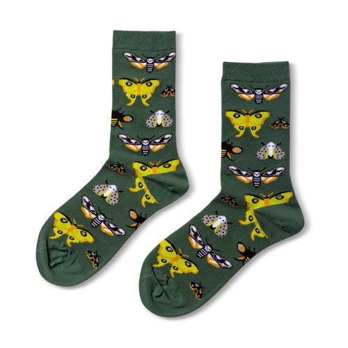 Moths Crew Socks - Small