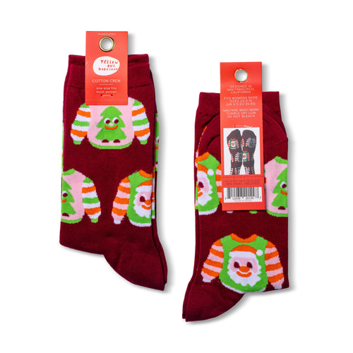 Xmas Sweater Crew Socks - Small