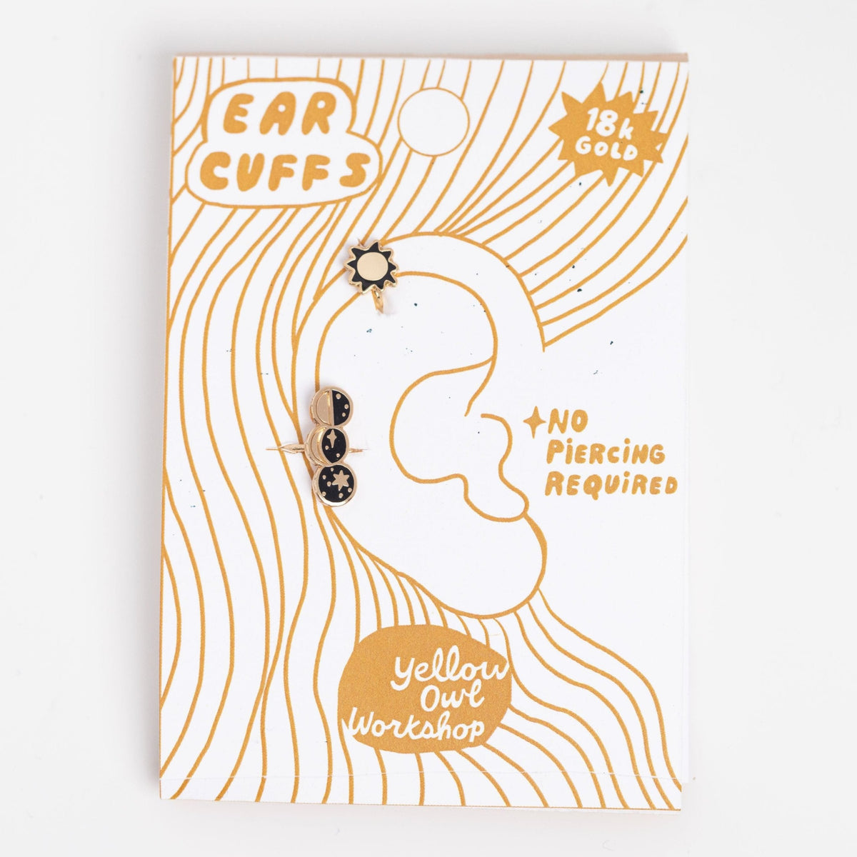 Sun &amp; Moon Phases Ear Cuffs