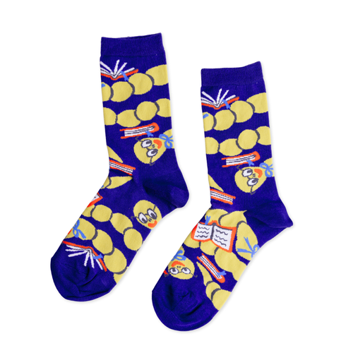 Bookworm Crew Socks - Small