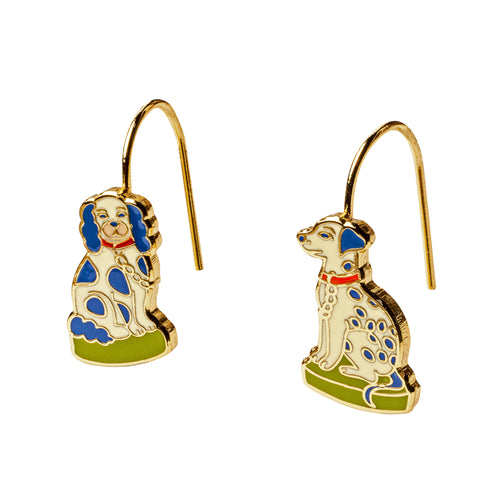 Staffordshire Dogs Drop Earrings