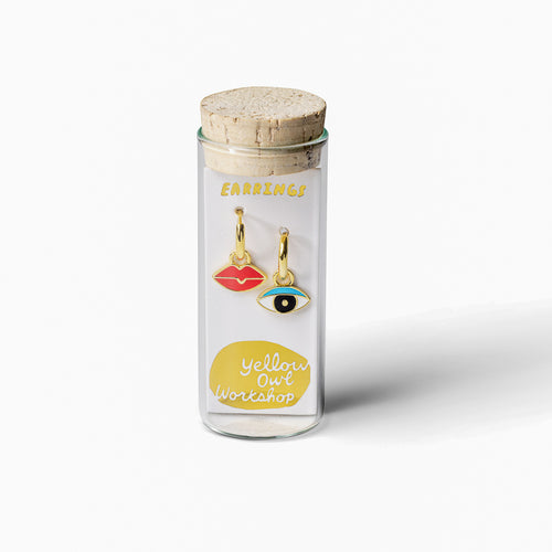 Eyes & Lips Hoop Earrings