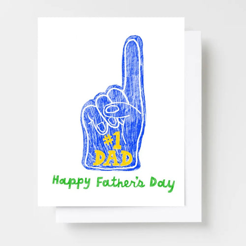 #1 Dad Risograph Card