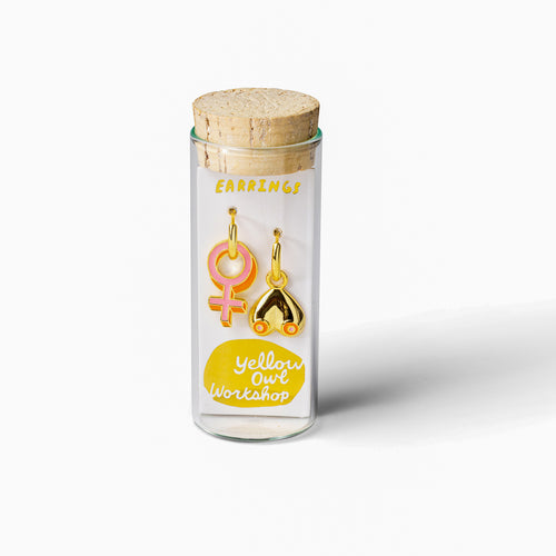 Feminist Female Boobs Hoop Earrings