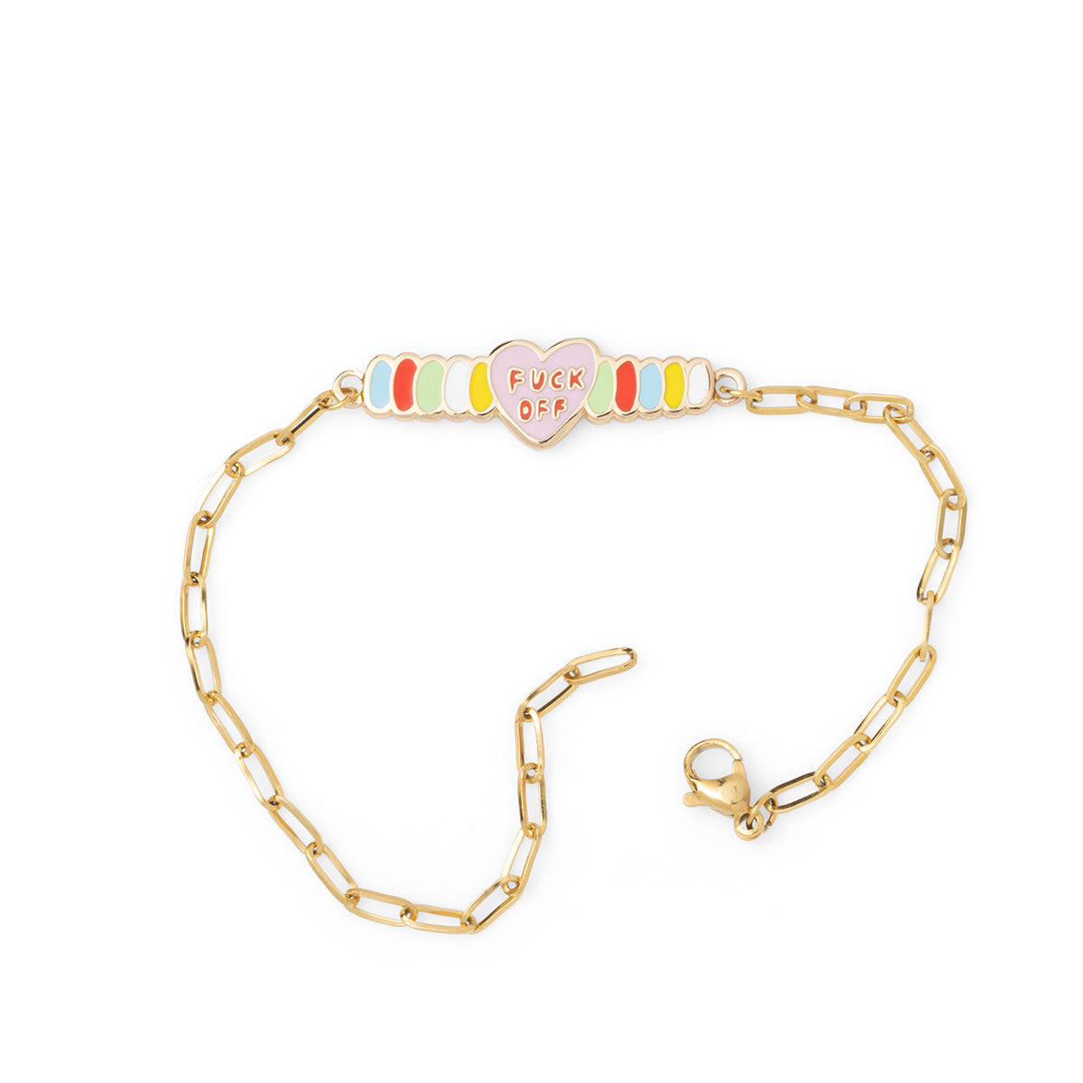 F*ck Off Bracelet | Funny Enamel Candy Heart Bracelet Bold Gift