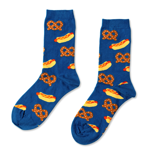 Hot Dog & Pretzel Crew Socks - Small