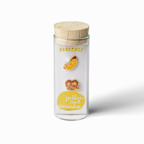 Hot Dog & Pretzel Earrings