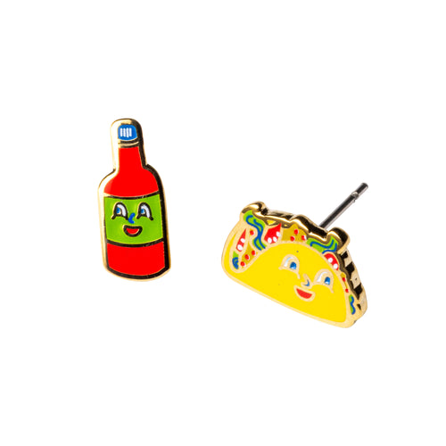 Taco & Hot Sauce Earrings