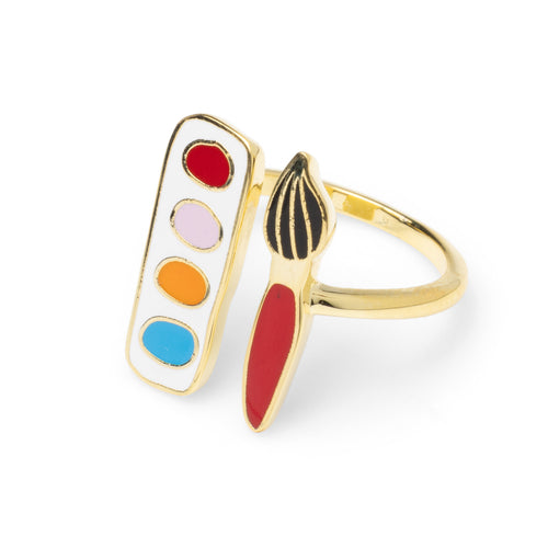 Watercolors & Brush Ring