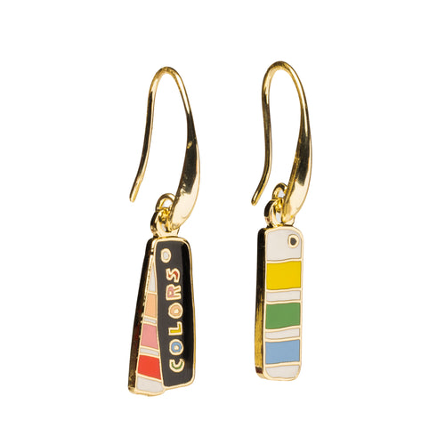 Colors Swatch Book Drop Earrings