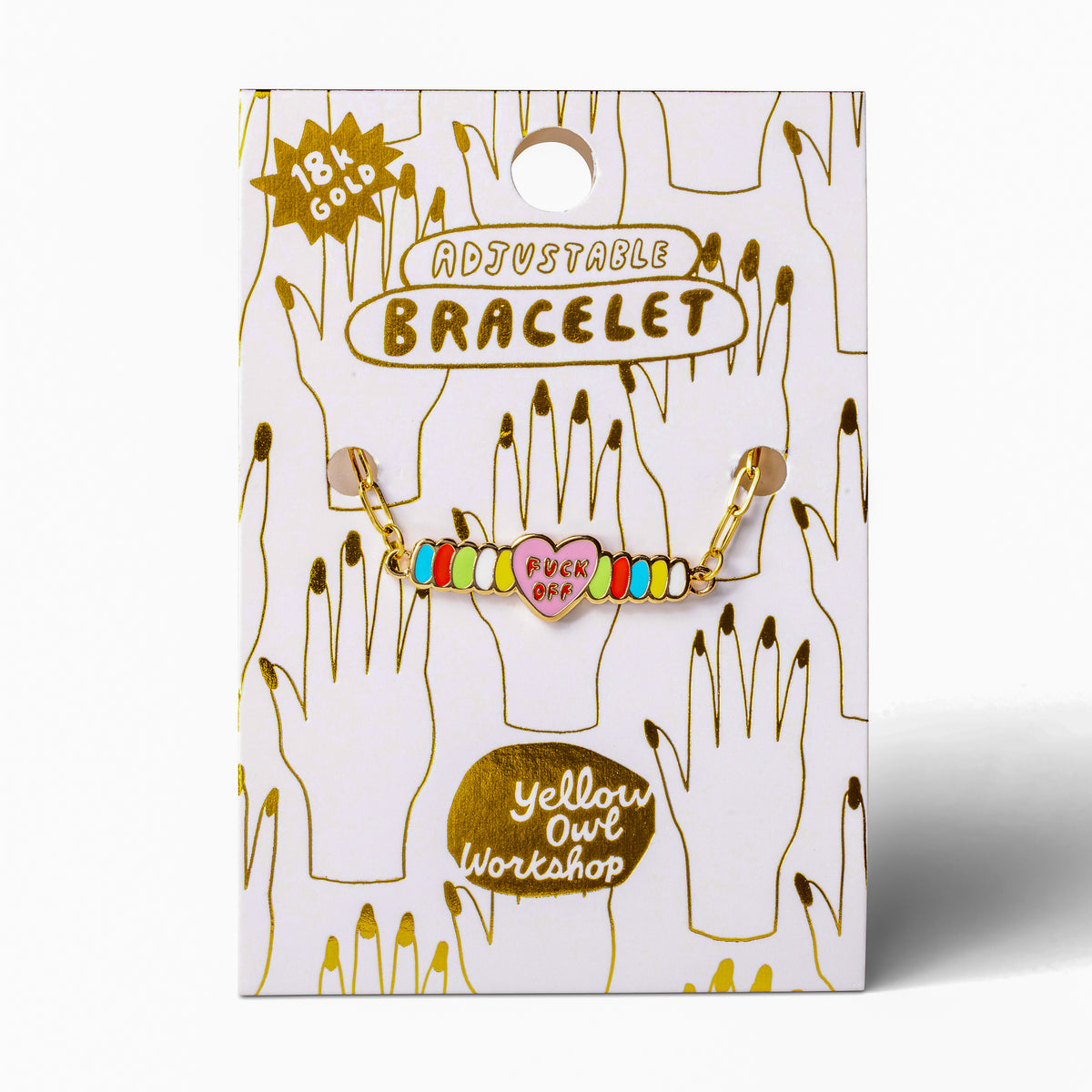 F*ck Off Bracelet | Funny Enamel Candy Heart Bracelet Bold Gift