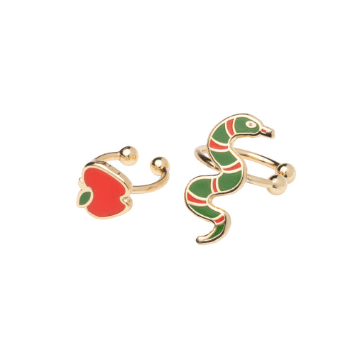 Apple & Snake Ear Cuffs