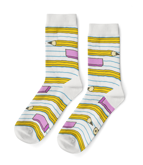 Pencil Crew Socks - Large