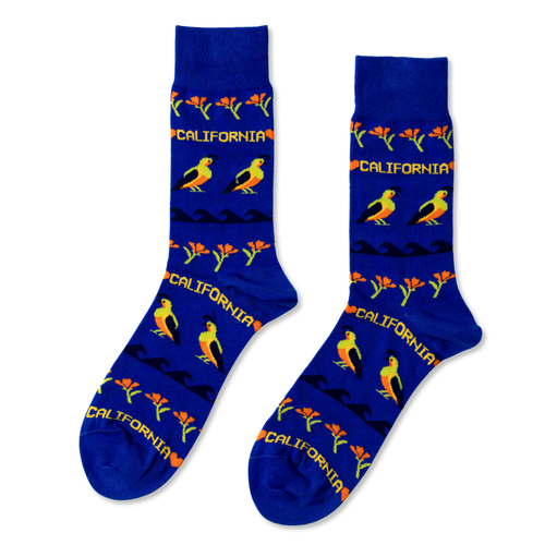 Cali Quail Crew Socks - Large