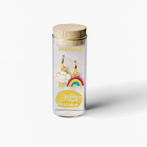 Rainbow & Cloud Hoop Earrings