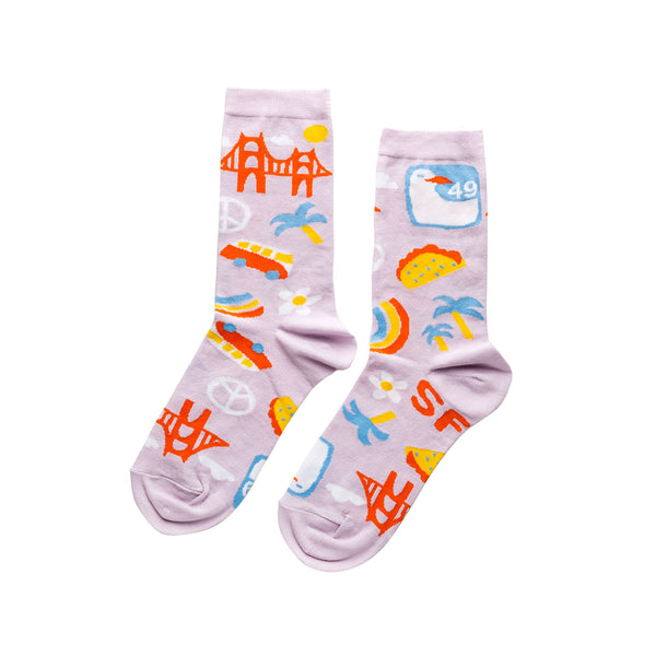 San Francisco Socks | SF Gift Crew Socks for Golden Gate City Lovers ...