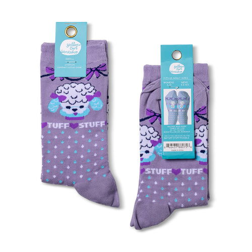 Tuff Stuff Poodle Crew Socks - Small