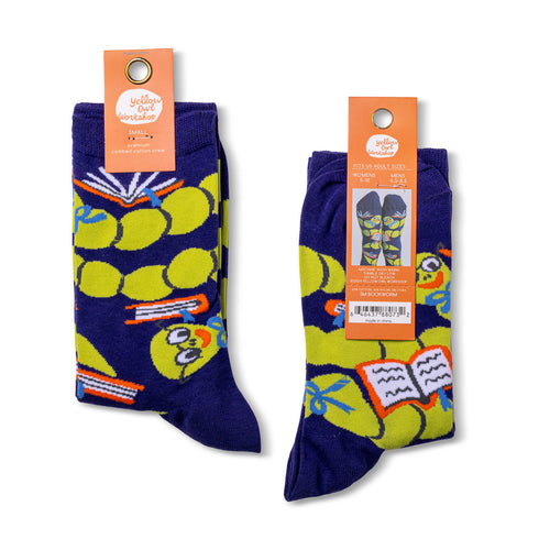 Bookworm Crew Socks - Small