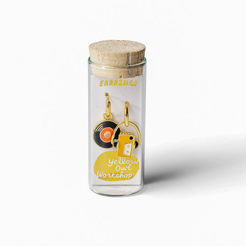 Walkman & 7" Hoop Earrings