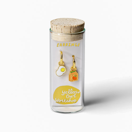 OJ & Egg Hoop Earrings