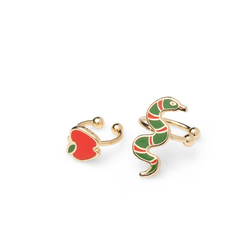 Apple & Snake Ear Cuffs