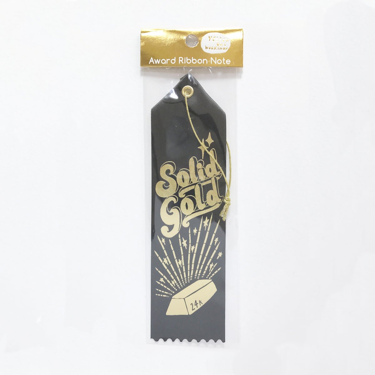 24k Solid Gold - Award Ribbon Card - Yellow Owl Workshop