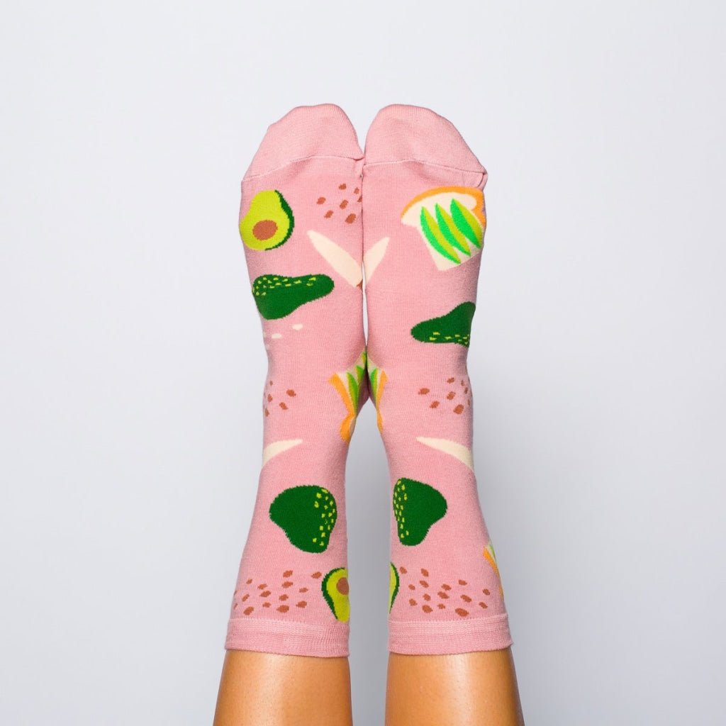 Avocado Toast Crew Socks - Women&#39;s - Yellow Owl Workshop