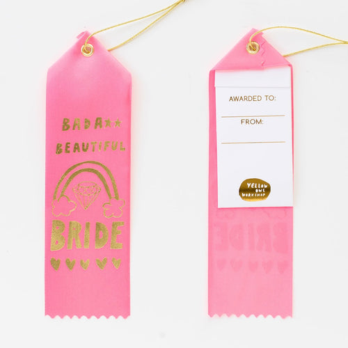 BadA** Beautiful Bride - Award Ribbon Card - Yellow Owl Workshop