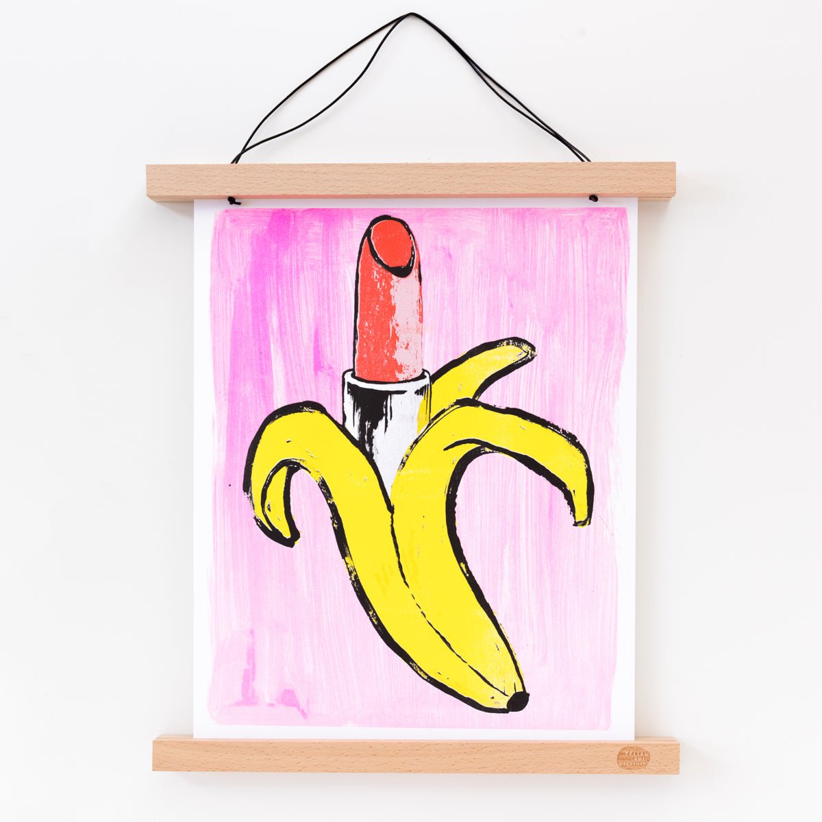 Banana Lipstick - Risograph Print - Yellow Owl Workshop