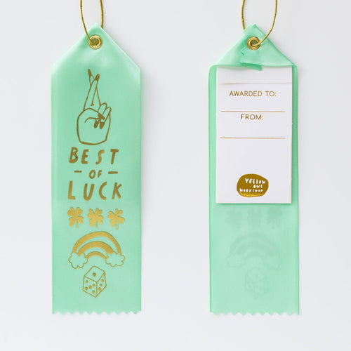 Best of Luck - Award Ribbon Card - Yellow Owl Workshop